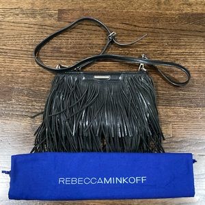 Black fringe, Rebecca Minkoff bag